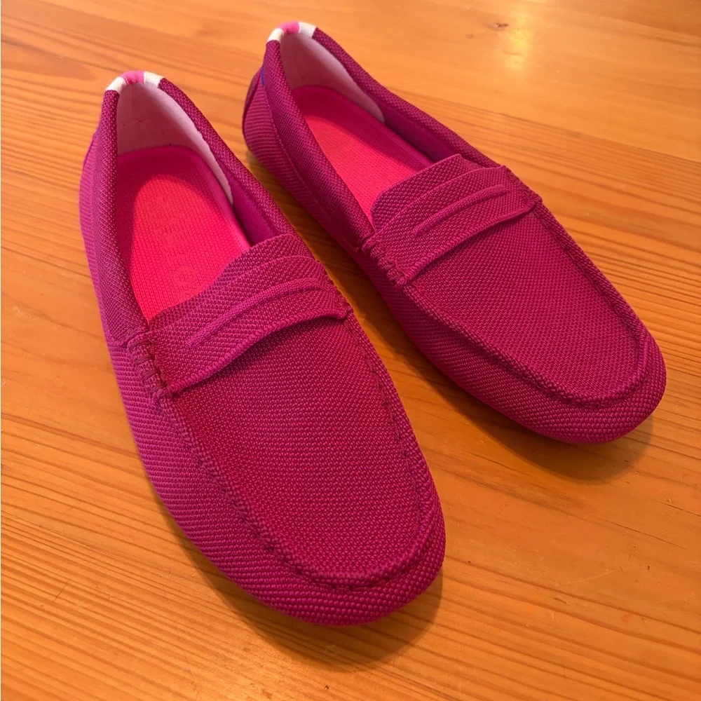 Rothy Berry Pink Loafers - Picture 1 of 4